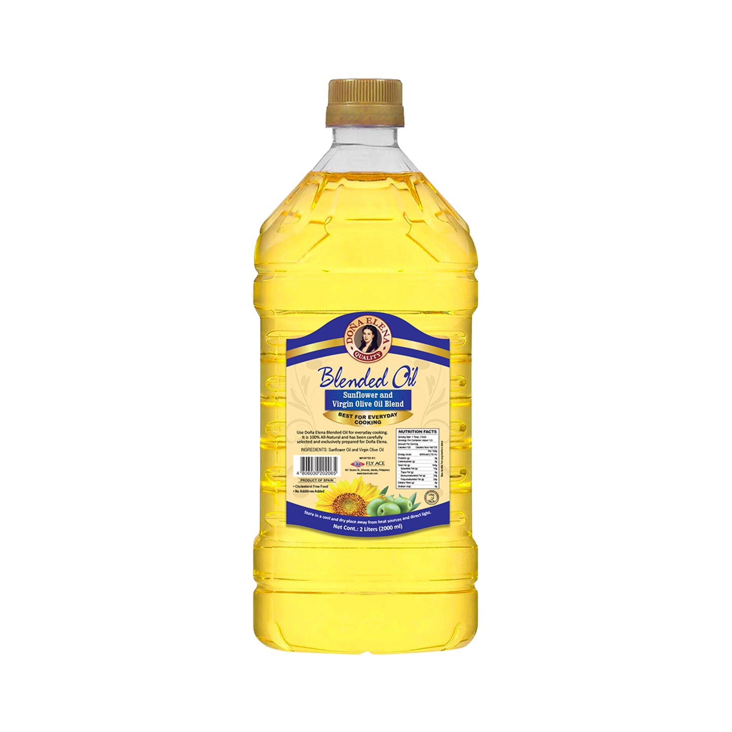 Dona Elena Blended Oil (Sunflower & Virgin Olive Oil) (2L)