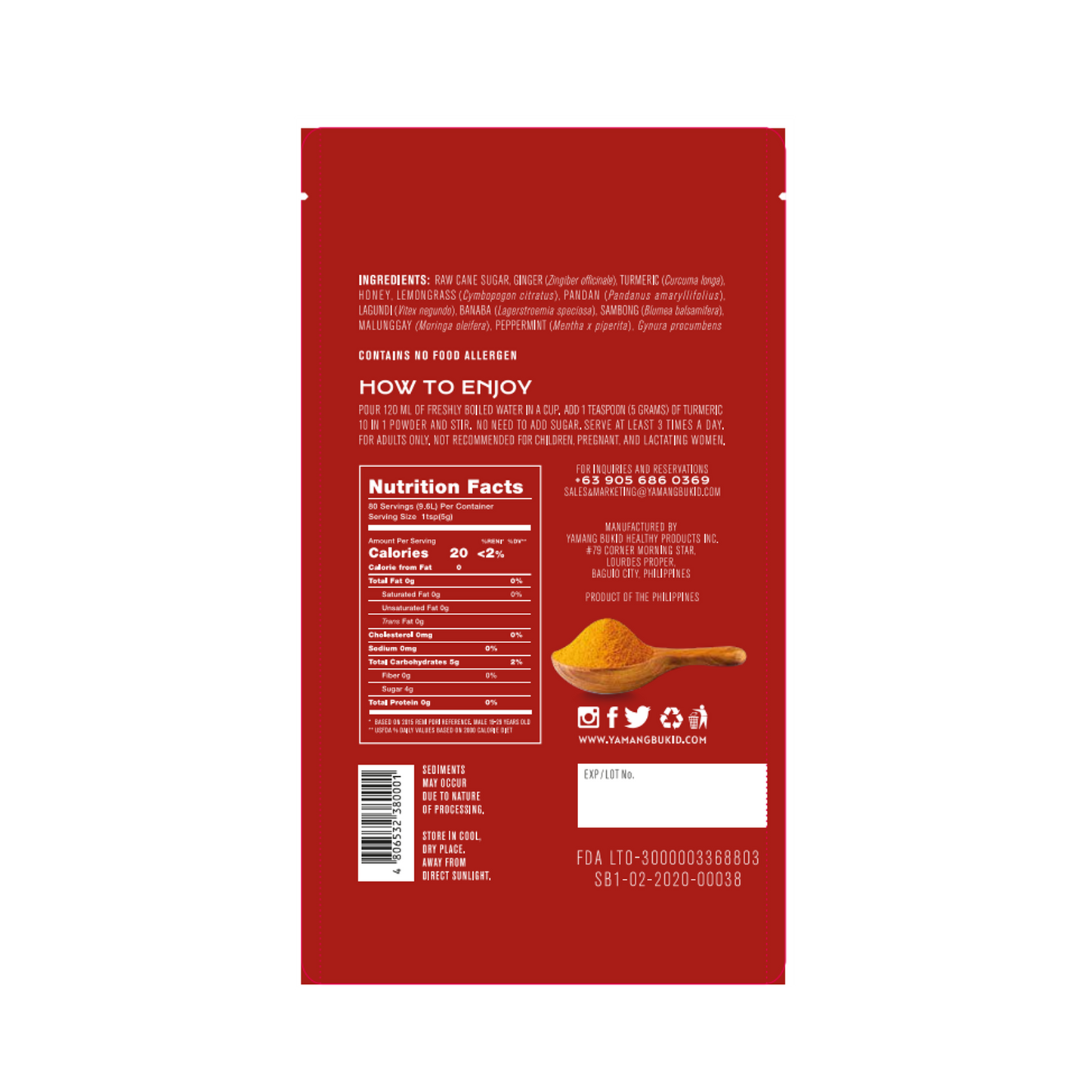 YAMANG BUKID Turmeric 10 in 1 (400g)