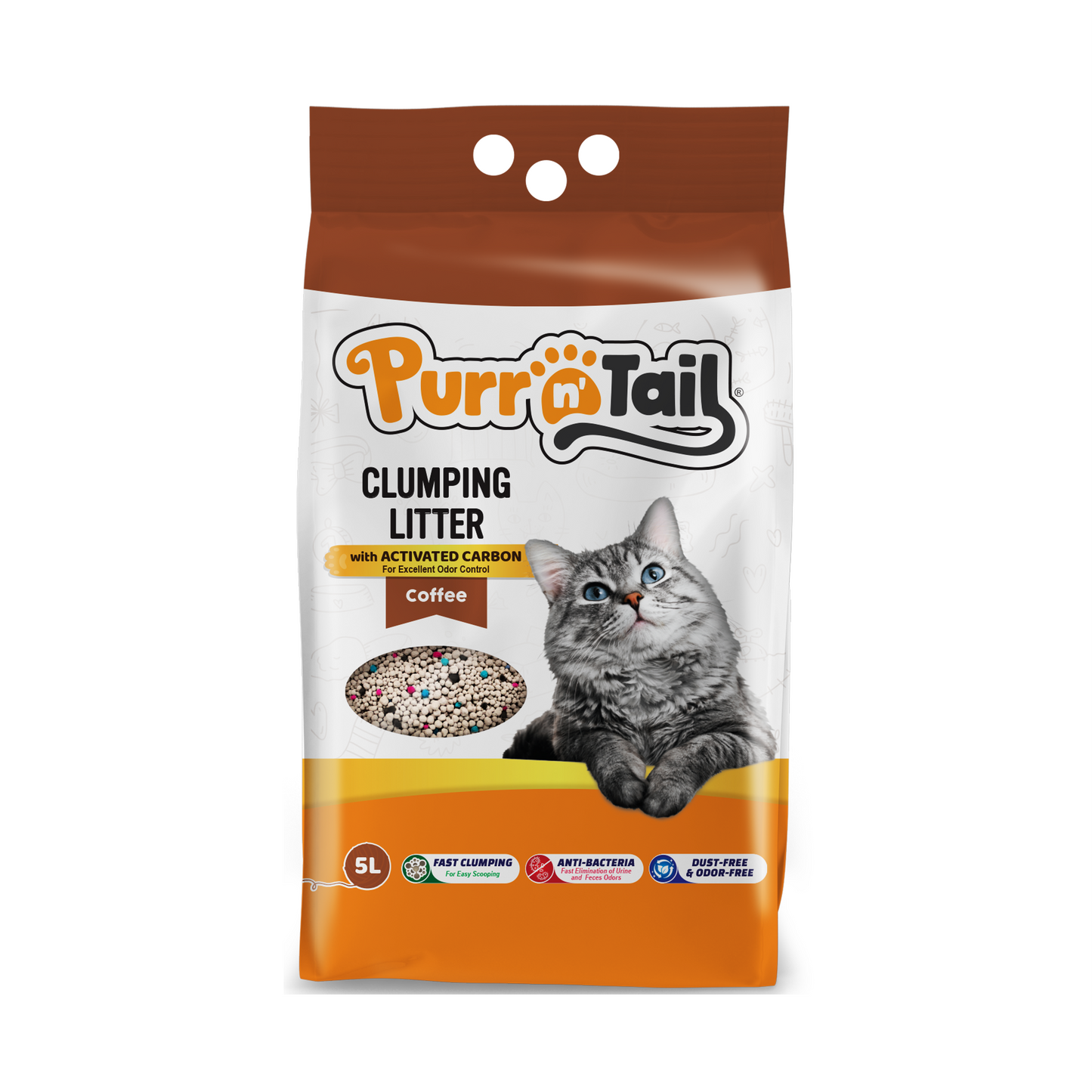 Purr N Tail Coffee Cat Litter 5L
