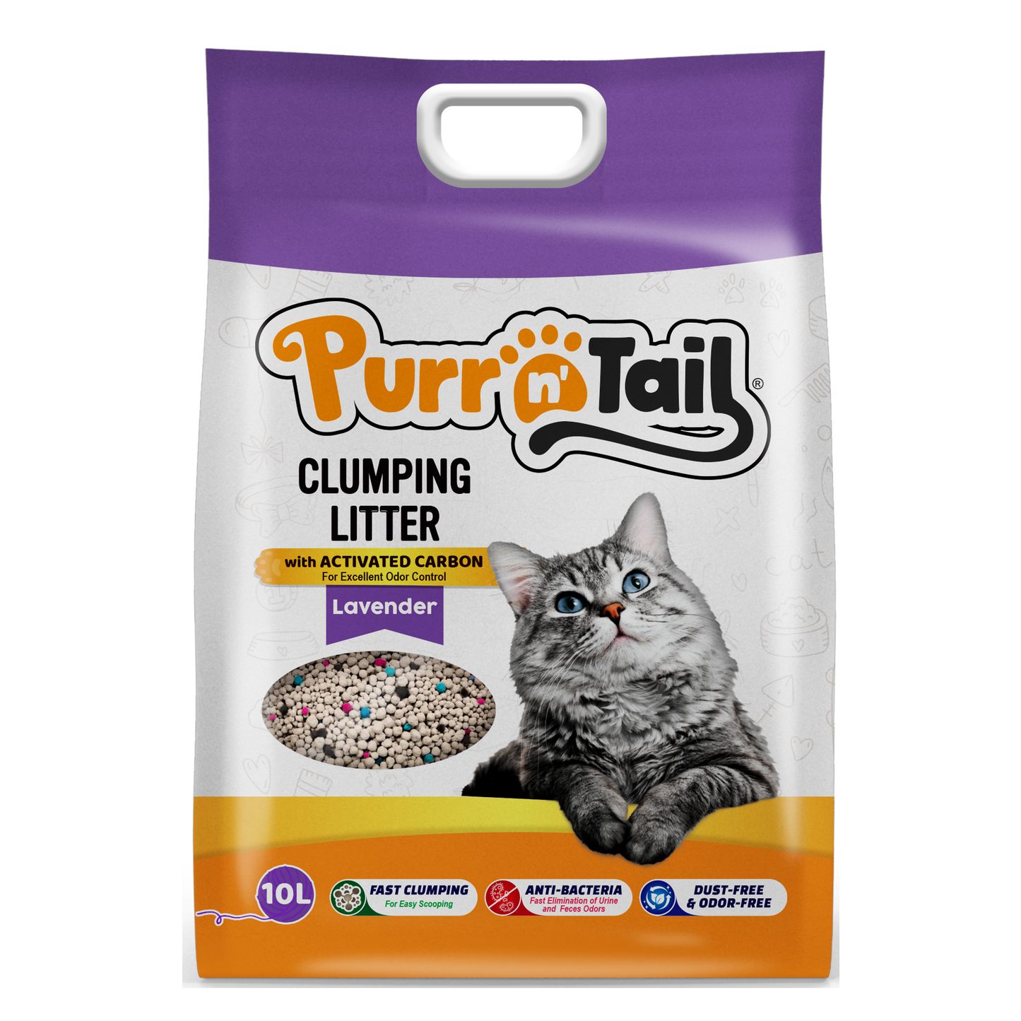 Purr N Tail Lavender Cat Litter 10L