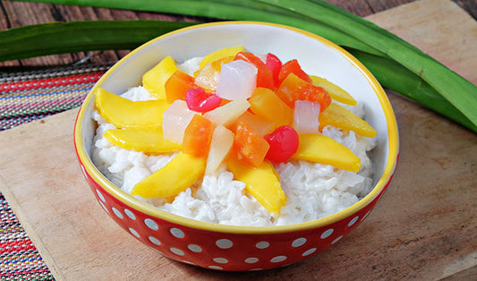 Coconut Pandan Rice Pudding