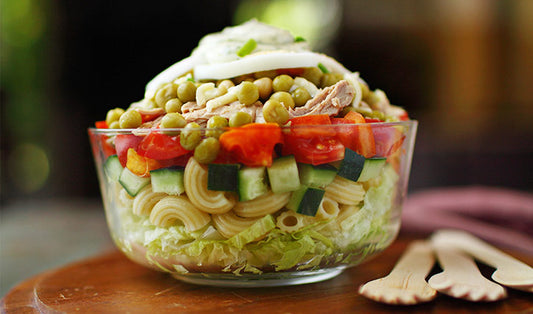 Layered Tuna and Pasta Salad