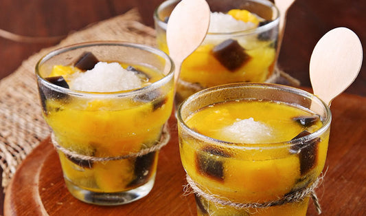 Mango Sago with Grass Jelly