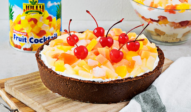 No-Bake Peaches and Cream Pie