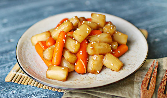 Sesame Asparagus and Carrots Stir Fry