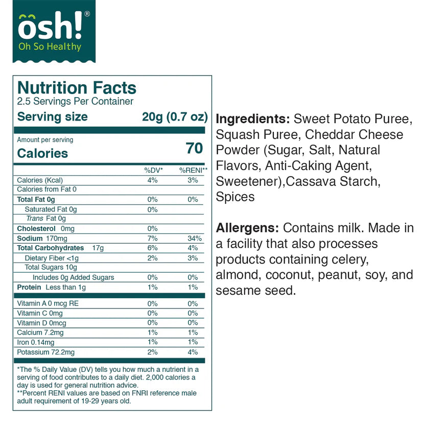 OSH Savoury Crisp Cheese Squash 50g