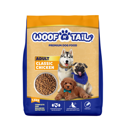 Woof n' Tail Classic Chicken Kibbles (1.5kg)