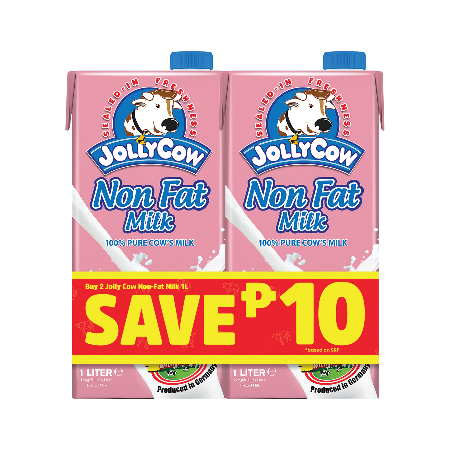 Jolly Cow Non Fat Milk Duo Pack (1L)