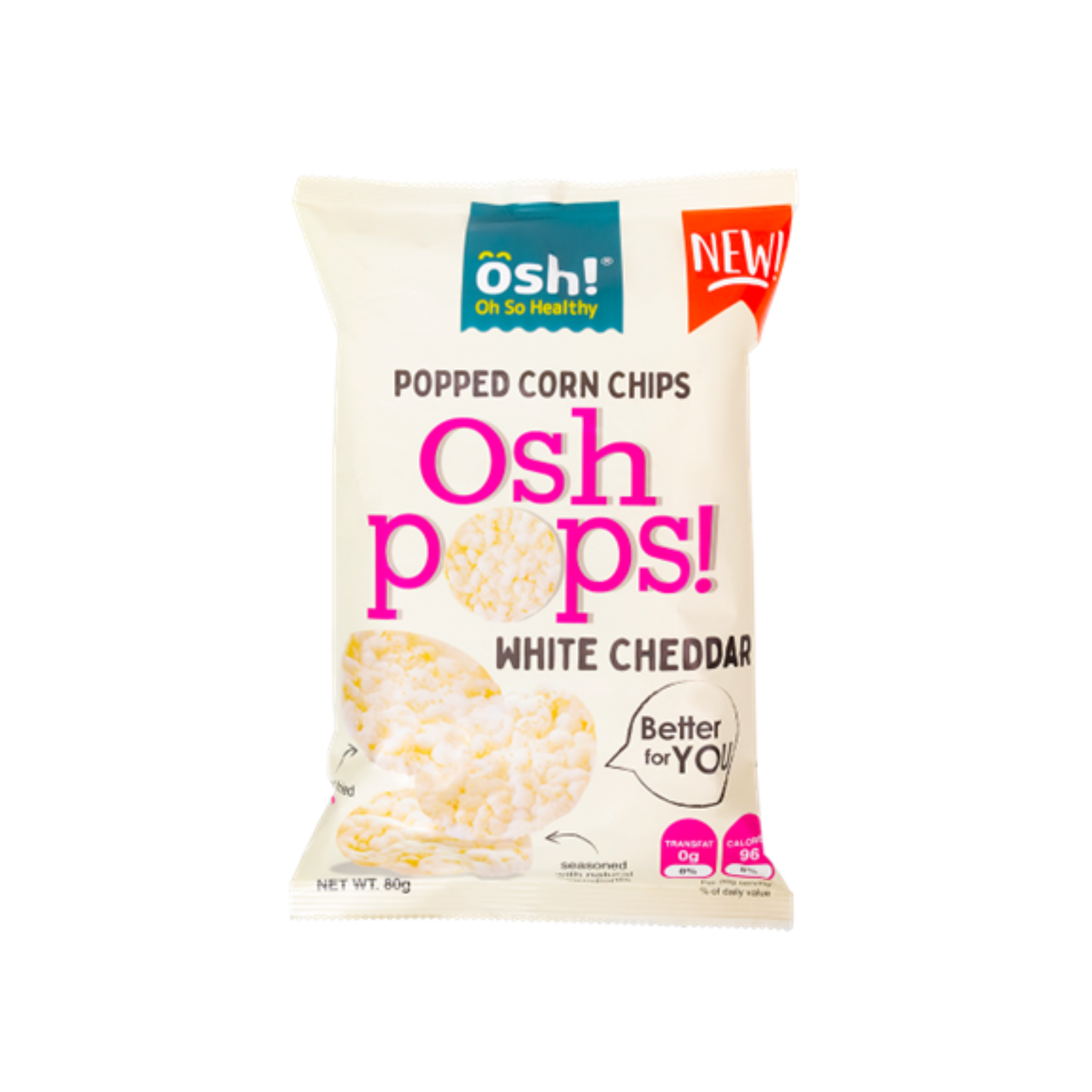 OSH Pops White Cheddar 80g