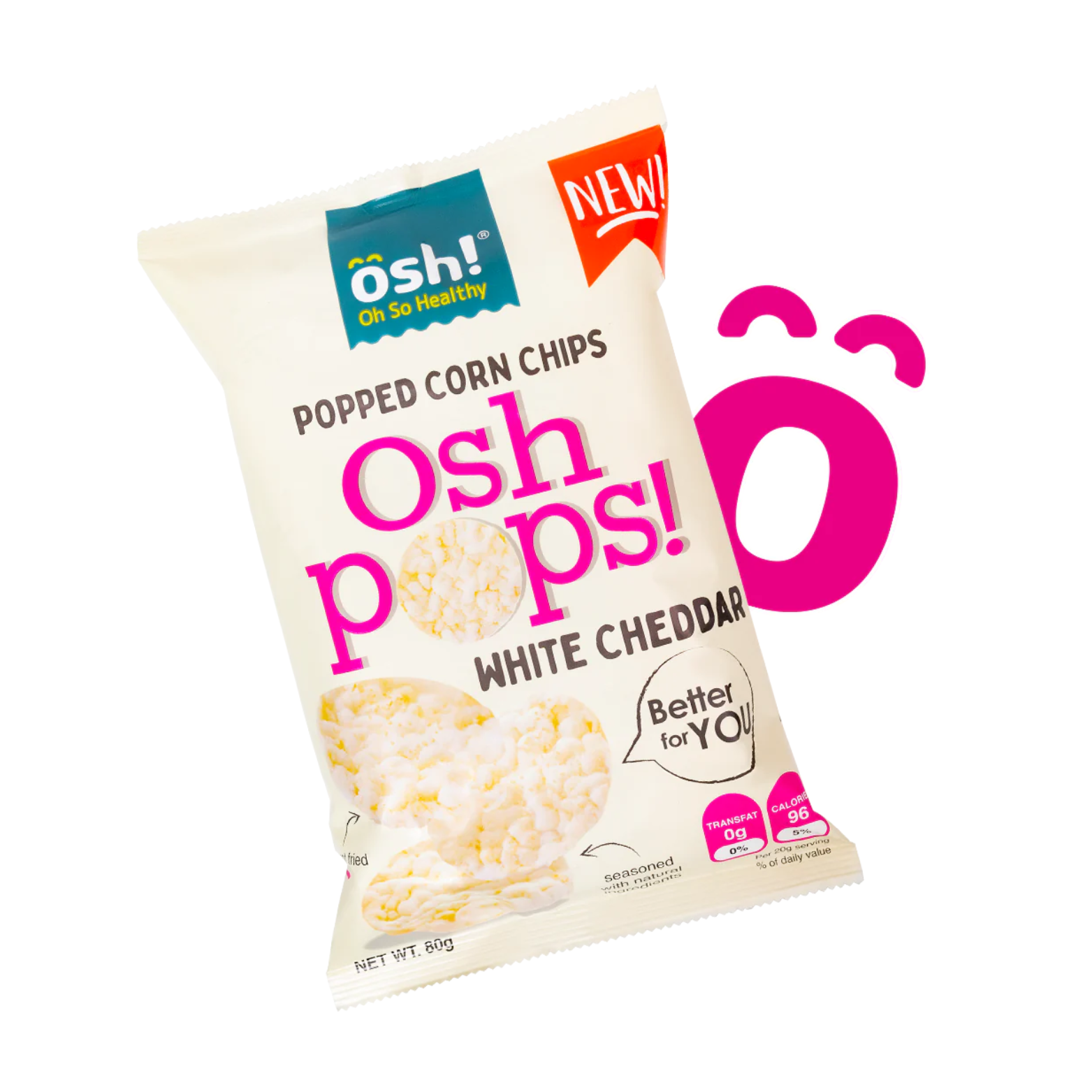 OSH Pops White Cheddar 80g