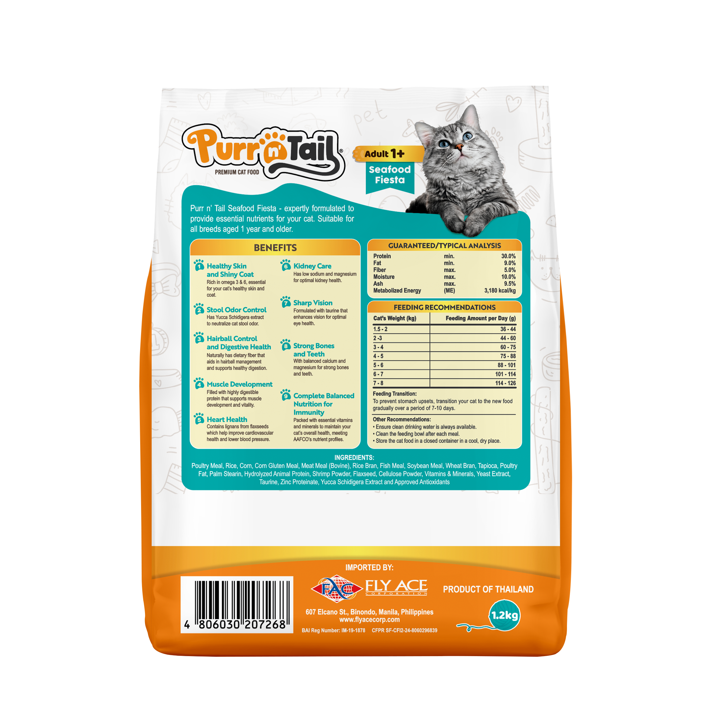 Purr n' Tail Seafood Fiesta (1.2kg)