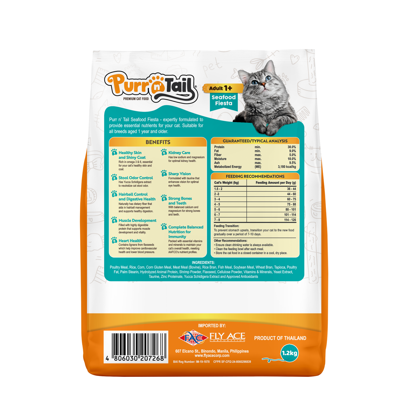 Purr n' Tail Seafood Fiesta (1.2kg)