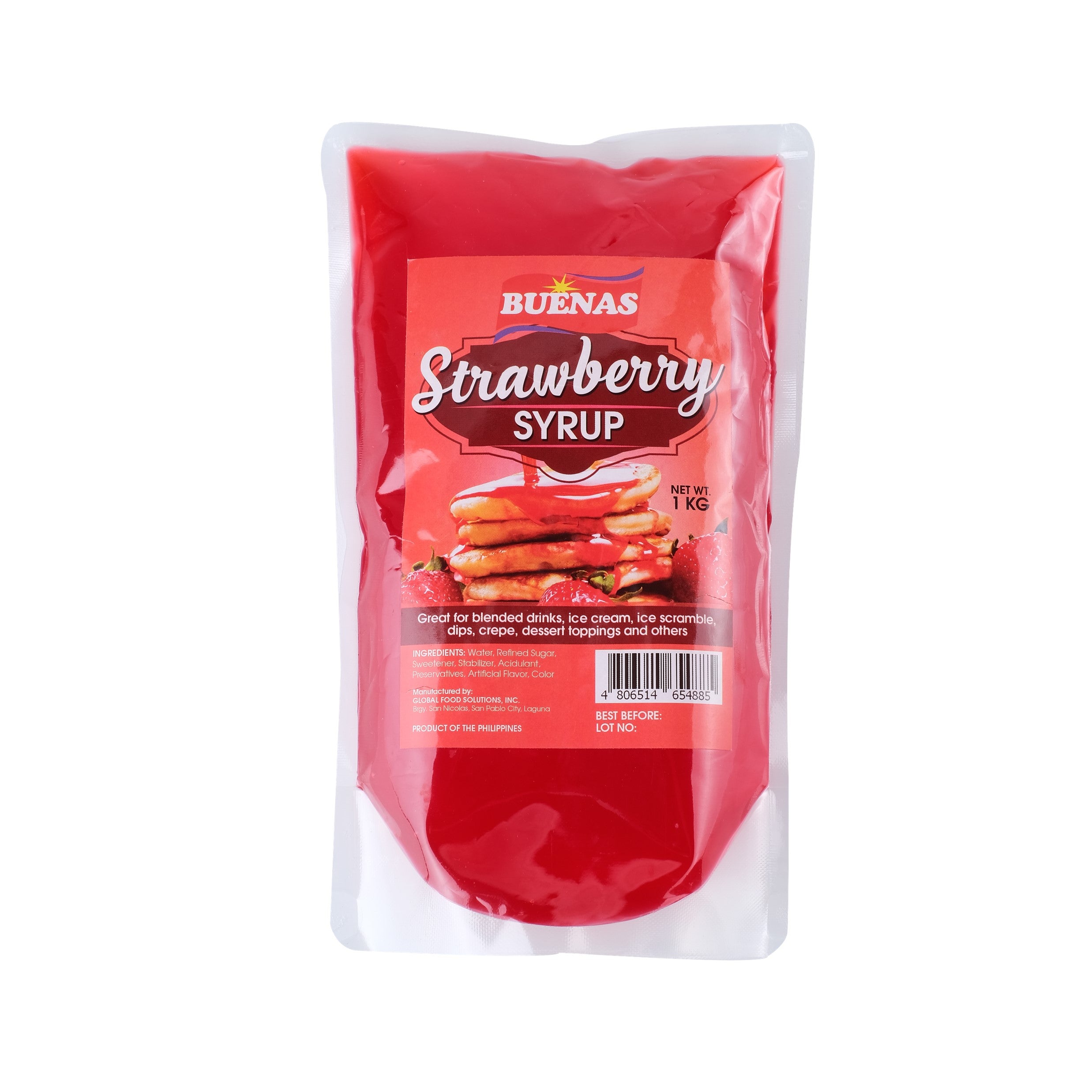 Buenas Strawberry Syrup 1kg – Ace Market PH