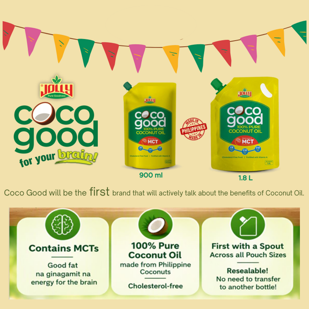 Jolly Coco Good Coconut Oil SUP (900ml)