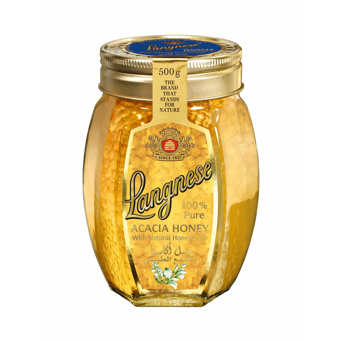 Langnese Acacia Honey with Natural Honeycomb (500g)