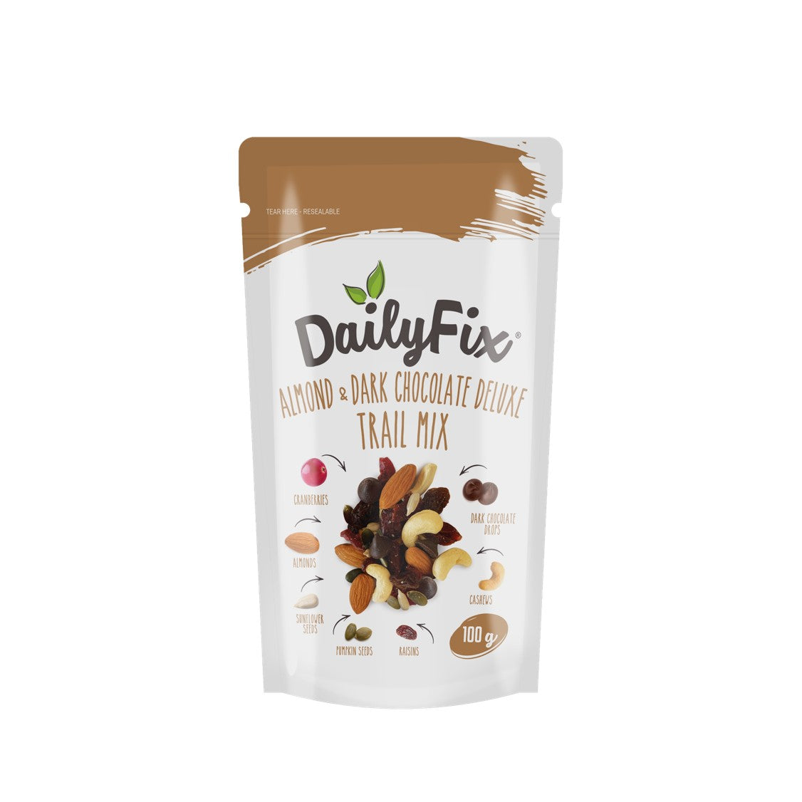 DailyFix Trail Mix Almond and Dark Chocolate Deluxe (100g)