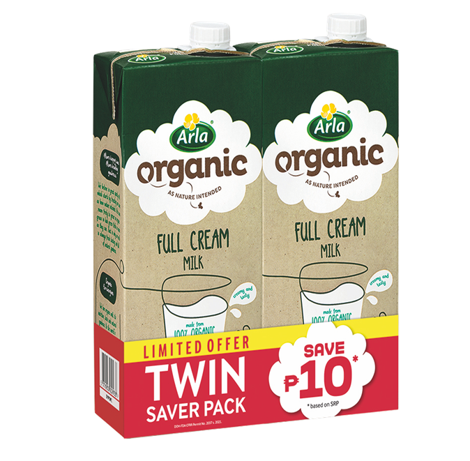 Arla Organic Full Cream Milk 1L Buy 2 Save 10