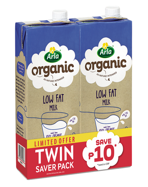 Arla Organic Low Fat 1L Buy 2 Save 10