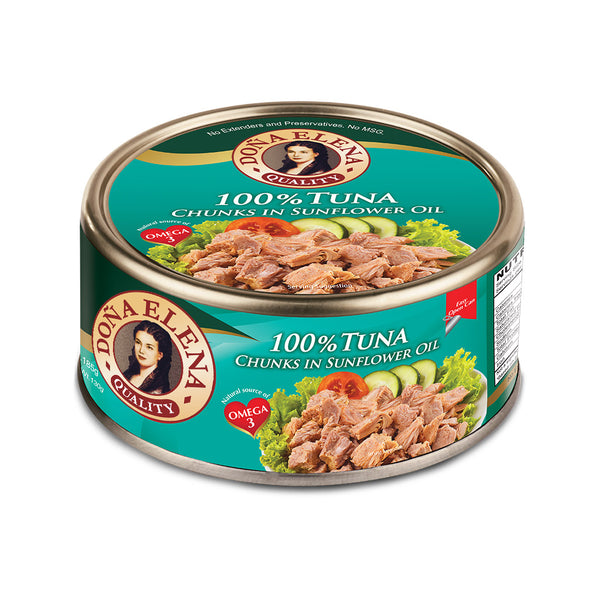 Dona Elena Tuna Chunks in Sunflower Oil 185g – Ace Market PH